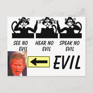 hearnoseeno_grappig, SATAN, pijl, zie      noHea.. Briefkaart