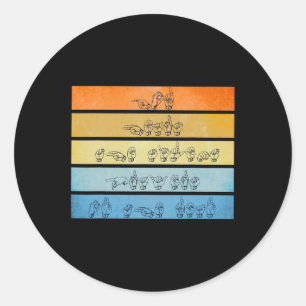Hears Prayers Doof Bewustzijn Gebarentaal Ronde Sticker