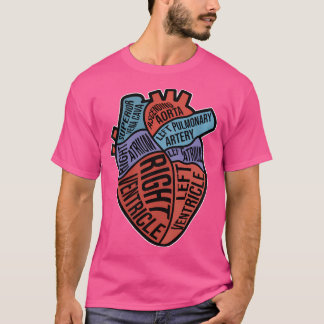 Heart Anatomy Med School Medical Studenten Doctor T-shirt