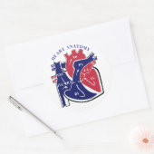 Heart Anatomy- Ronde Sticker (Envelop)
