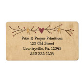 Heart And Stars Étiquette d'entreprise ou de produ (Devant)