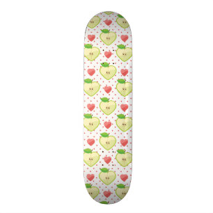Heart appels met roze pokadots en harten skateboard