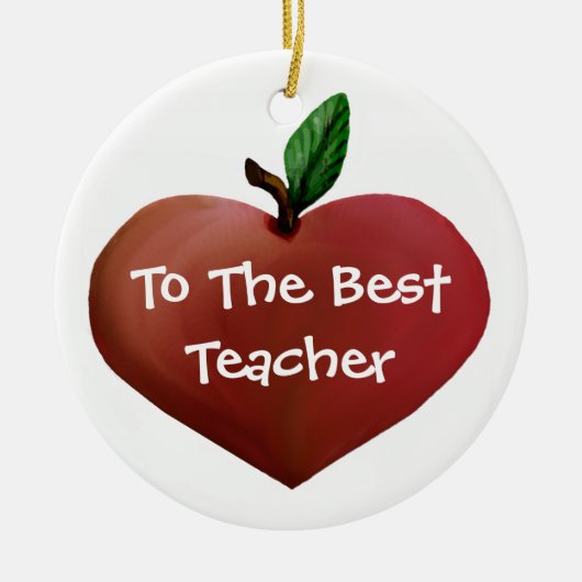 Heart Apple Teacher ornament (Voorkant)