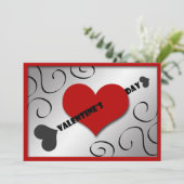 Heart & Arrow Valentine's Day fêtes Invitations (Debout devant)