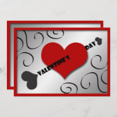 Heart & Arrow Valentine's Day fêtes Invitations (Devant / Derrière)