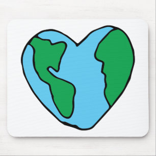 Heart Art World Ecofriendly Icon Happy Earth Clipa Muismat