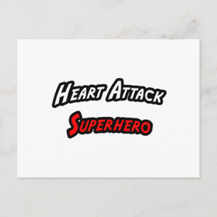 Heart Attack Superheld Briefkaart