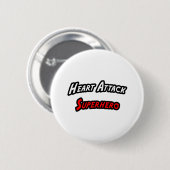 Heart Attack Superheld Ronde Button 5,7 Cm (Voorkant /achterkant)