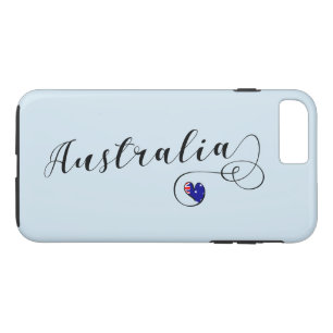 Heart Australia Cell Phone Case, Australian iPhone 8 Plus / 7 Plus Hoesje