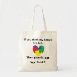 Heart Autism Bag Tote Bag