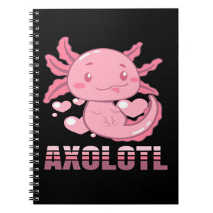 Heart Axolotl   Cute cartoon Axolotl Notitieboek