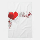 Heart Background Kitchen Towel Theedoek (Verticaal)