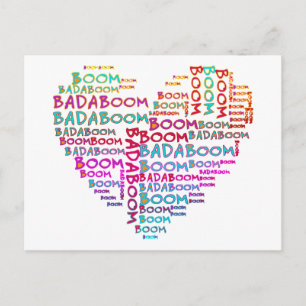Heart Badaboom Maak uw eigen achtergrond Briefkaart