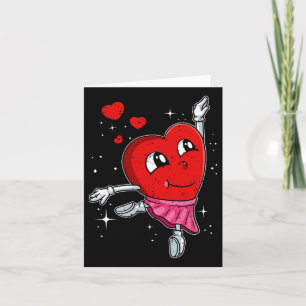 Heart Ballerina Valentijnsdag Cute Ballet Dancing Kaart
