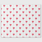 Heart Balloons Cadeaupapier (Vlak)