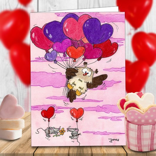 HEART BALLOONS Greeting card by Nicole Janes Feestdagen Kaart