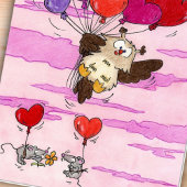 HEART BALLOONS Greeting card by Nicole Janes Feestdagen Kaart