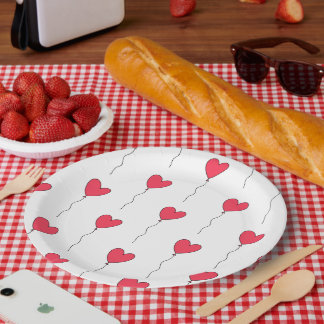 Heart Balloons Papieren Bordje