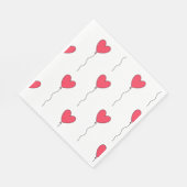 Heart Balloons Servet (Hoek)