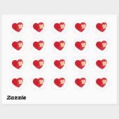 Heart Bandage Ronde Sticker (Vel)