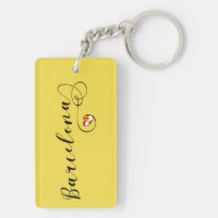 Heart Barcelona Keyring, Catelonia