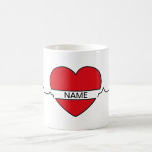 Heart Beat Basic Dark Classic Mok, 325 ml Koffiemok