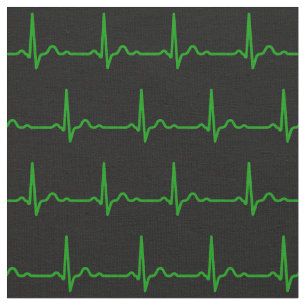 Heart Beat Rate Rhythm Medical Patroon Stof