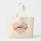 Heart Beat VII Grote Tote Bag (Voorkant)