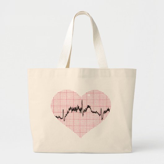 Heart Beat VII Grote Tote Bag (Voorkant)