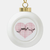 Heart Beat VII Keramische Bal Ornament (Voorkant)