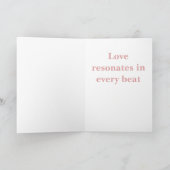 Heart Beats Greeting Card – Modern Romantic Design Kaart (Binnen)