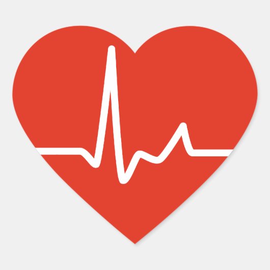 Heart Beats Hart Sticker (Voorkant)