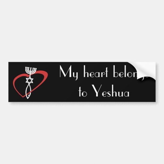 Heart behoort tot Yeshua Bumpersticker (Voorkant)