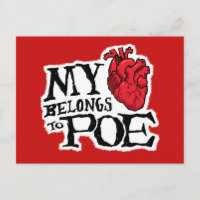 Heart Belongs to Poe Postcard