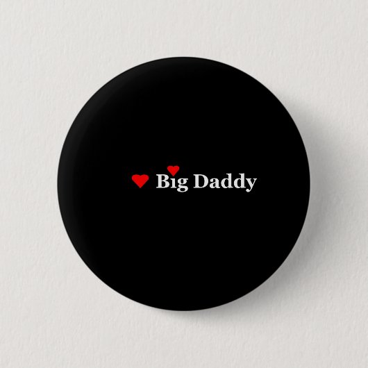 Heart Big Dad Ronde Button 5,7 Cm (Voorkant)