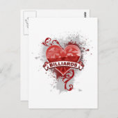 Heart Billiards Briefkaart (Voorkant / Achterkant)