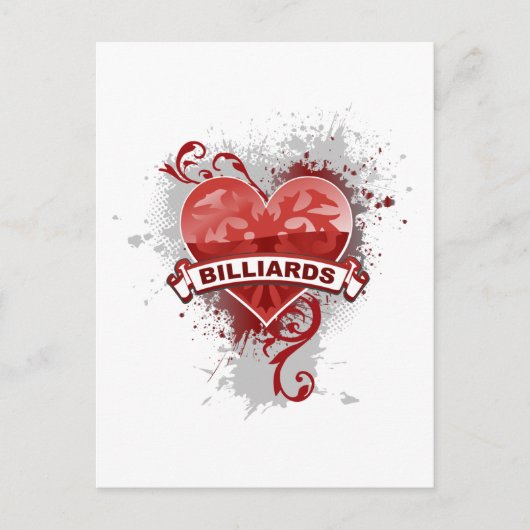 Heart Billiards Briefkaart (Voorkant)