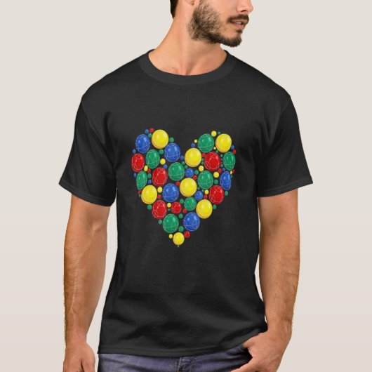 Heart Bocce Ball T-shirt (Voorkant)