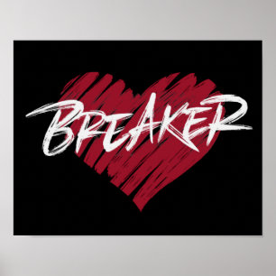 Heart Breaker Funny Valentijnsdag Poster