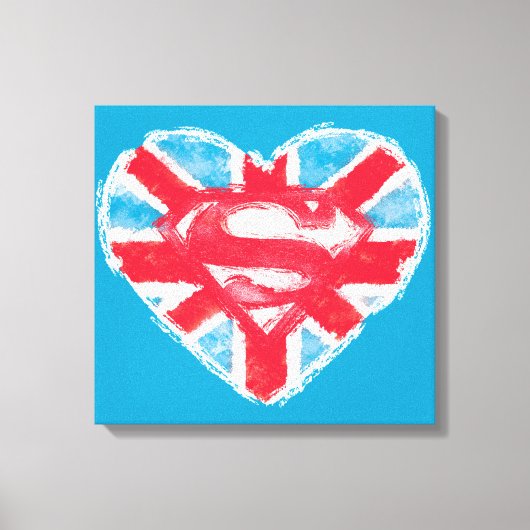 Heart British S-Shield Canvas Afdruk (Voorkant)