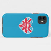 Heart British S-Shield Case-Mate iPhone Case (Achterkant (horizontaal))