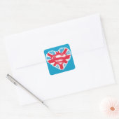 Heart British S-Shield Vierkante Sticker (Envelop)