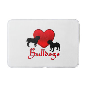 Heart Bulldogs Badmat