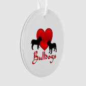 Heart Bulldogs Ornament (voorkant)