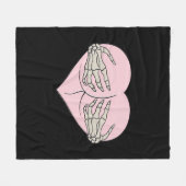 Heart Butt Hug Skeleton Hands Classic Fleece Deken (Voorkant (Horizontaal))