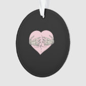 Heart Butt Hug Skeleton Hands Classic Ornament (voorkant)