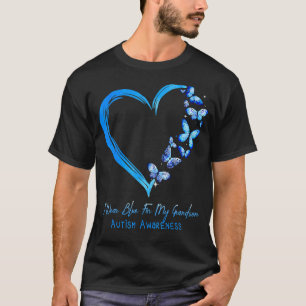 Heart Butterfly ik Draag blauw voor mijn kleinzoon T-shirt