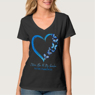 Heart Butterfly ik Draag blauw voor mijn kleinzoon T-shirt