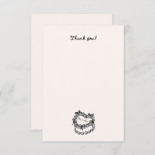  Heart Cake Aangepaste naam Dank u kaart (Voorkant / Achterkant)