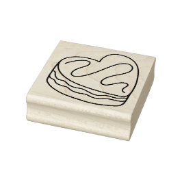 Heart Cake Dessert Rubberstempel